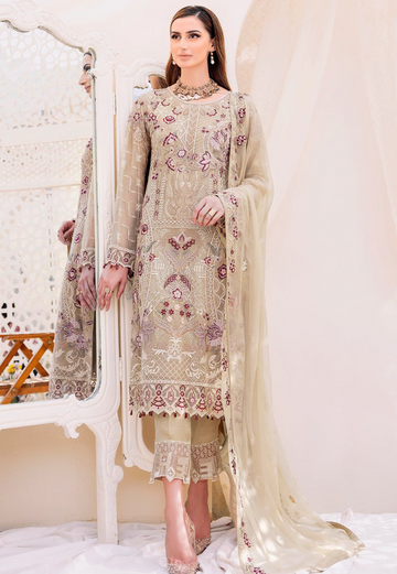 Ramsha Chiffon Embroidery Luxury Article no 1608