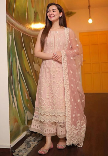 Coral Cotton Heavy Embroidery Luxury Collection Article no 1568