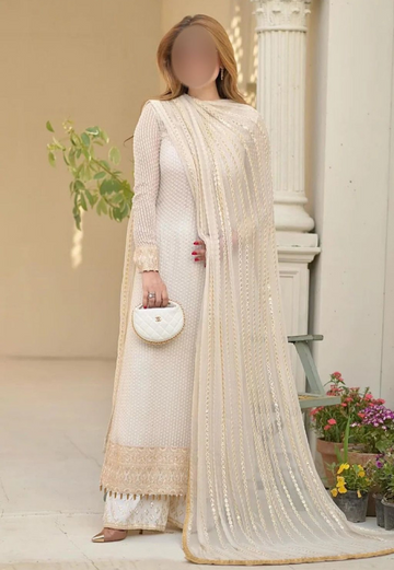 Erum Khan Semi Pure Chiffon Luxury Article no 1645
