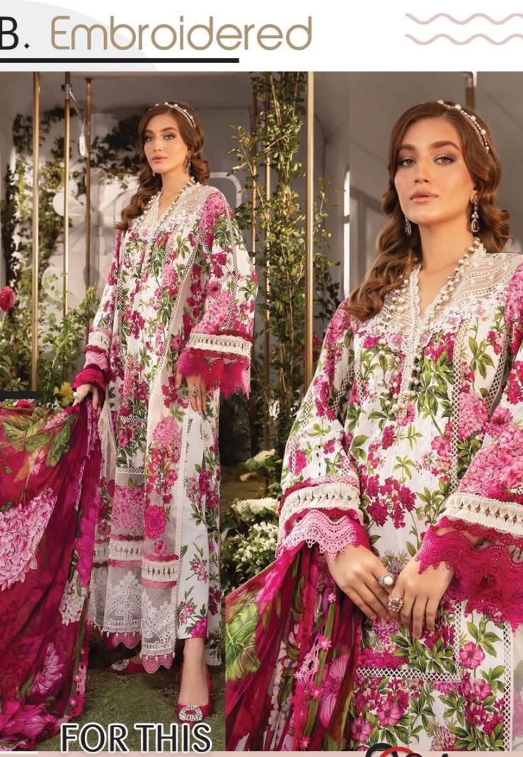 Maria B Luxury Lawn Collection Article no 1555