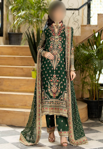 Imrozia Semi Pure Chiffon Embroidery Luxury Article no 1598