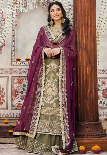 Asim Jofa Semi Pure Chiffon Luxury Article no 1624